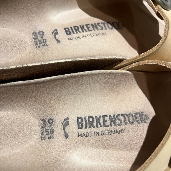 Madrid Big Buckle Nubuck Leather Almond Sandals Size EU 39 (8-8.5 US) - Picture 11 of 11